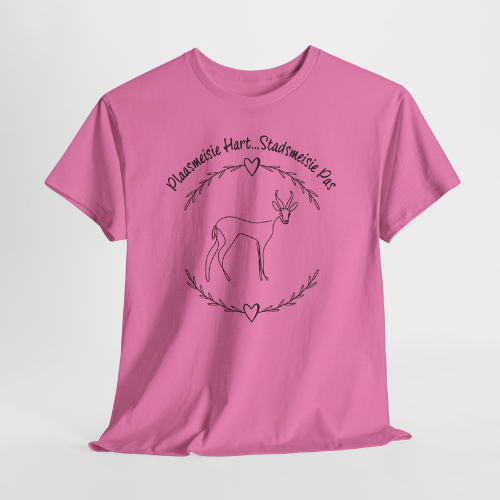 Plaasmeisie Hart... Stadsmeisie Pas Ladies Fitted Tee