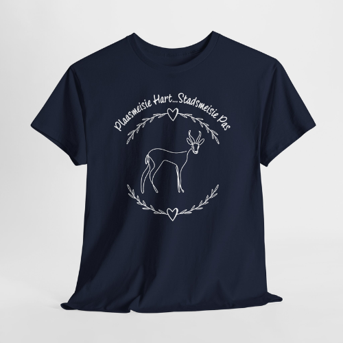 Plaasmeisie Hart... Stadsmeisie Pas Ladies Fitted Tee